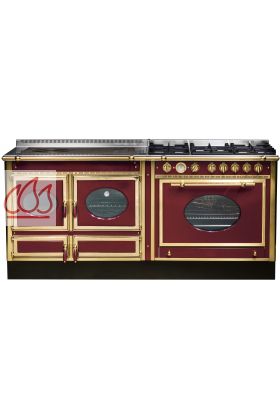 Piano de cuisson, bois, gaz et électrique 190cm Prestige (Ex. Country) avec 2 fours et une plaque de cuisson personnalisable