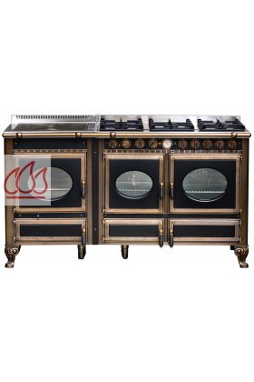 Piano de cuisson, gaz et électrique 100cm Prestige avec 2 fours