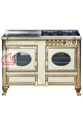 Piano de cuisson, bois, gaz et électrique 120cm prestige (Ex. Country) avec 1 four et une plaque de cuisson personnalisable