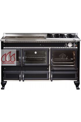 Piano de cuisson, bois, gaz et électrique 140cm Légende (Ex. Rustica) avec 2 fours et une plaque de cuisson personnalisable 