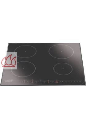 Table de cuisson induction 60cm encastrable noire miroir métal 4 foyers