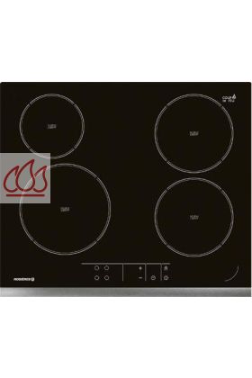 Table de cuisson vitrocéramique 60cm encastrable noire 4 foyers - coup de feu