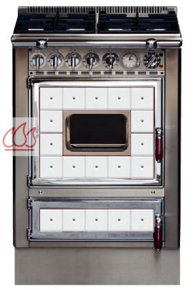 Piano de cuisson, gaz et électrique 60cm Borgo Antico avec 1 four et une plaque de cuisson personnalisable 