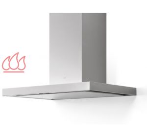 Hotte décorative murale inox 90cm "Flatline" avec éclairage LED et moteur intégré NOVY