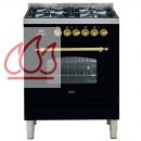 Cuisinière de 70cm avec 1 four + Table de cuisson 4 foyers gaz dont 1 foyer wok avec tiroir de rangement EC-ILV212
