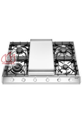 Plaque de cuisson pose libre inox 120cm Professional Plus 4 foyers gaz et plancha