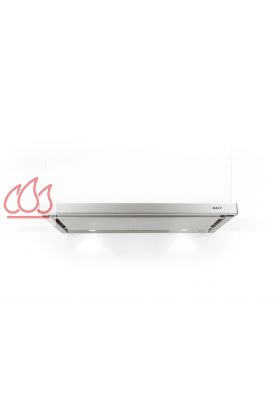 Hotte tiroir inox 60cm avec éclairage LED, commande électronique et 2 moteurs intégrés