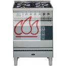 Cuisinière inox 60cm avec 1 four + table de cuisson 4 foyers gaz EC-ILV100