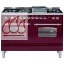 Piano de cuisson 120cm avec 2 fours + table de cuisson personnalisable avec tiroir EC-ILV230