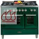 Piano de cuisson 100cm avec 2 fours + table de cuisson personnalisable avec tiroir EC-ILV241