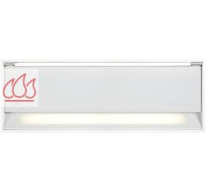 Groupe encastrable verre blanc 90cm "Fusion" avec éclairage LED et moteur intégré orientable pour meuble haut faible profondeur NOVY