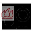 Plaque de cuisson induction encastrable noire 65cm 