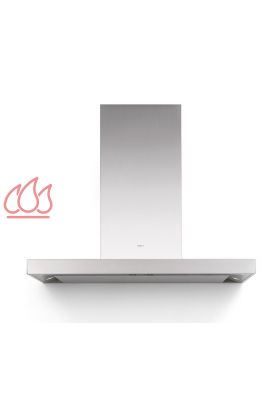 Hotte décorative murale inox 90cm Flatline avec éclairage LED sans moteur