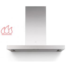 Hotte décorative murale inox 90cm "Flatline" avec éclairage LED sans moteur NOVY