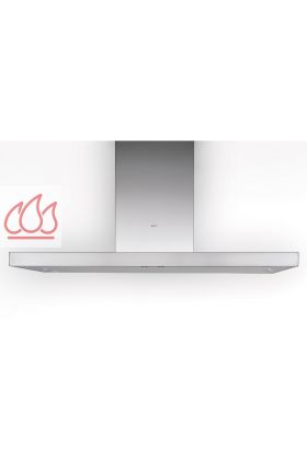 Hotte décorative murale inox 120cm Flatline avec éclairage LED et moteur intégré