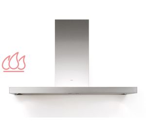 Hotte décorative murale inox 120cm "Flatline" avec éclairage LED sans moteur NOVY