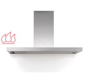 Hotte îlot central inox 90cm "Flatline" avec éclairage LED sans moteur NOVY