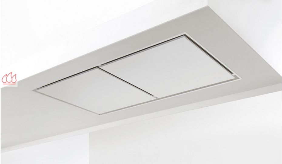 Hotte de plafond blanche 150cm 