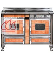 Piano de cuisson, bois, gaz et électrique 120cm  "Borgo Antico" avec 1 four et une plaque de cuisson personnalisable  J.CORRADI 