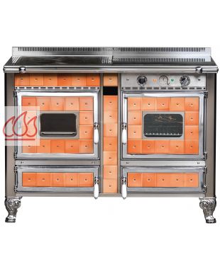 Piano de cuisson, bois, gaz et électrique 120cm  "Origine" (Ex. Borgo Antico) avec 1 four et une plaque de cuisson personnalisable  ARCHAMBAUD