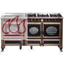 Piano de cuisson, bois, gaz et électrique 160cm 