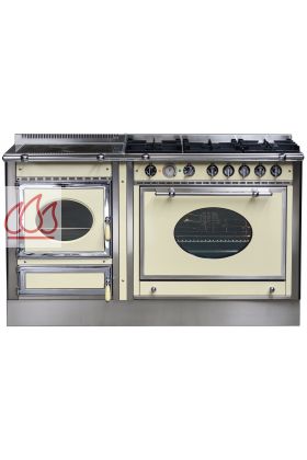 Piano de cuisson, bois, gaz et électrique 150cm Country avec 1 four et une plaque de cuisson personnalisable