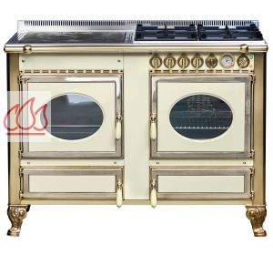 Piano de cuisson, bois, gaz et électrique 120cm "prestige" (Ex. Country) avec 1 four et une plaque de cuisson personnalisable ARCHAMBAUD