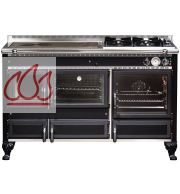 Piano de cuisson, bois, gaz et électrique 140cm "Rustica" avec 2 fours et une plaque de cuisson personnalisable  J.CORRADI 