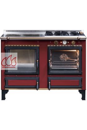 Piano de cuisson, bois, gaz et électrique 120cm Légende (Ex. Rustica) avec 1 four et une plaque de cuisson personnalisable 