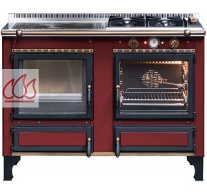 Piano de cuisson, bois, gaz et électrique 120cm "Légende" (Ex. "Rustica) avec 1 four et une plaque de cuisson personnalisable  ARCHAMBAUD