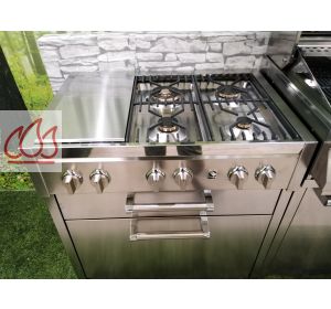 Kit 3 couvercles en acier pour zones de cuisson pour lignes "Genesi" et "Ascot"  STEEL