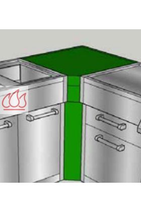 Table de travail d'angle inox