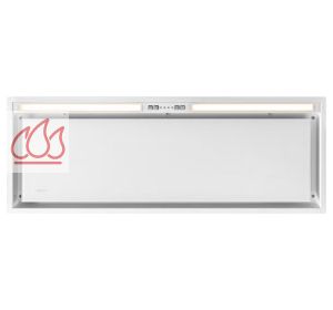 Groupe encastrable verre blanc 90cm "Crystal" avec éclairage bandeau LED et moteur intégré NOVY