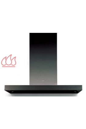 Hotte décorative murale noire 90cm 