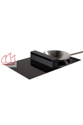 Plaque de cuisson induction avec hotte intégrée  Novy up 87cm avec 1 domino induction 2 zones de cuisson Power et 1 domino Wok