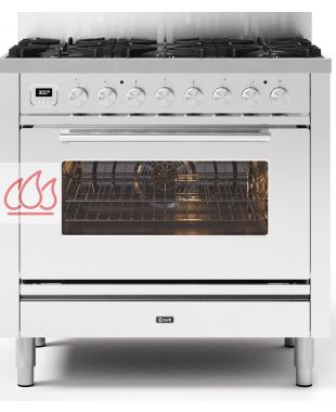Piano de cuisson 90cm "Professional Plus" avec 1 four et une plaque de cuisson personnalisable ILVE