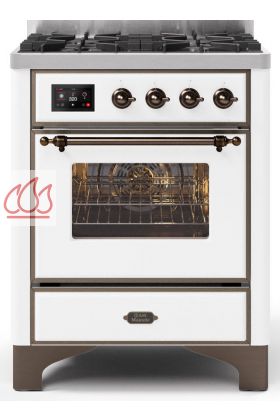 Cuisinière 70cm Majestic avec 1 four et une plaque de cuisson 4 foyers gaz