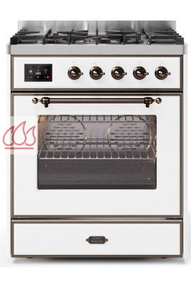 Cuisinière 76cm Majestic avec 1 four et une plaque de cuisson 5 foyers gaz 