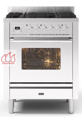 Cuisinière 70cm Professional Plus avec 1 four et une plaque de cuisson 4 foyers gaz