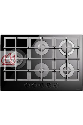 Plaque de cuisson encastrable en verre trempé 75cm Professional Plus 5 foyers gaz 