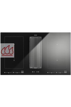 Plaque de cuisson à induction encastrable en verre trempé 90cm Professional Plus 4 zones de cuisson avec aspiration intégrée