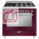 Piano de cuisson rouge rubis 90cm 