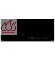 Plaque de cuisson induction panoramique 90cm noire 3 foyers encastrable AIRLUX