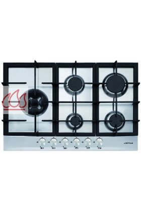 Plaque de cuisson gaz 75cm inox 5 foyers encastrable 