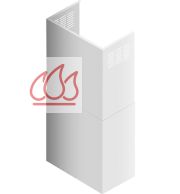 Kit cheminée blanche + déviateur d'air + clapet anti-retour pour la hotte EC-AIR405 AIRLUX