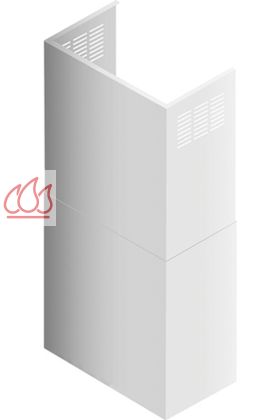 Kit cheminée blanche + déviateur d'air + clapet anti-retour pour la hotte EC-AIR405