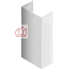 Kit cheminée blanche + déviateur d'air + clapet anti-retour pour la hotte EC-AIR405 AIRLUX