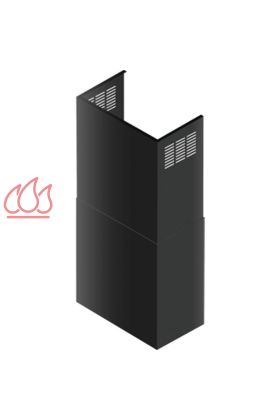 Kit cheminée noire + déviateur d'air + clapet anti-retour pour la hotte EC-AIR406