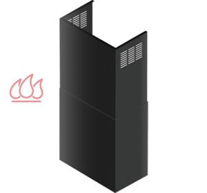 Kit cheminée noire + déviateur d'air + clapet anti-retour pour la hotte EC-AIR406 AIRLUX