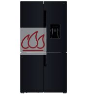 Combiné réfrigérateur congélateur multi-portes noir 560L AMICA